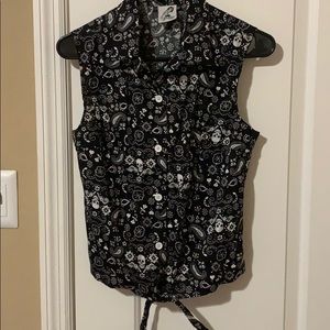 Hell Bunny Vixen Sleeveless Button Up
